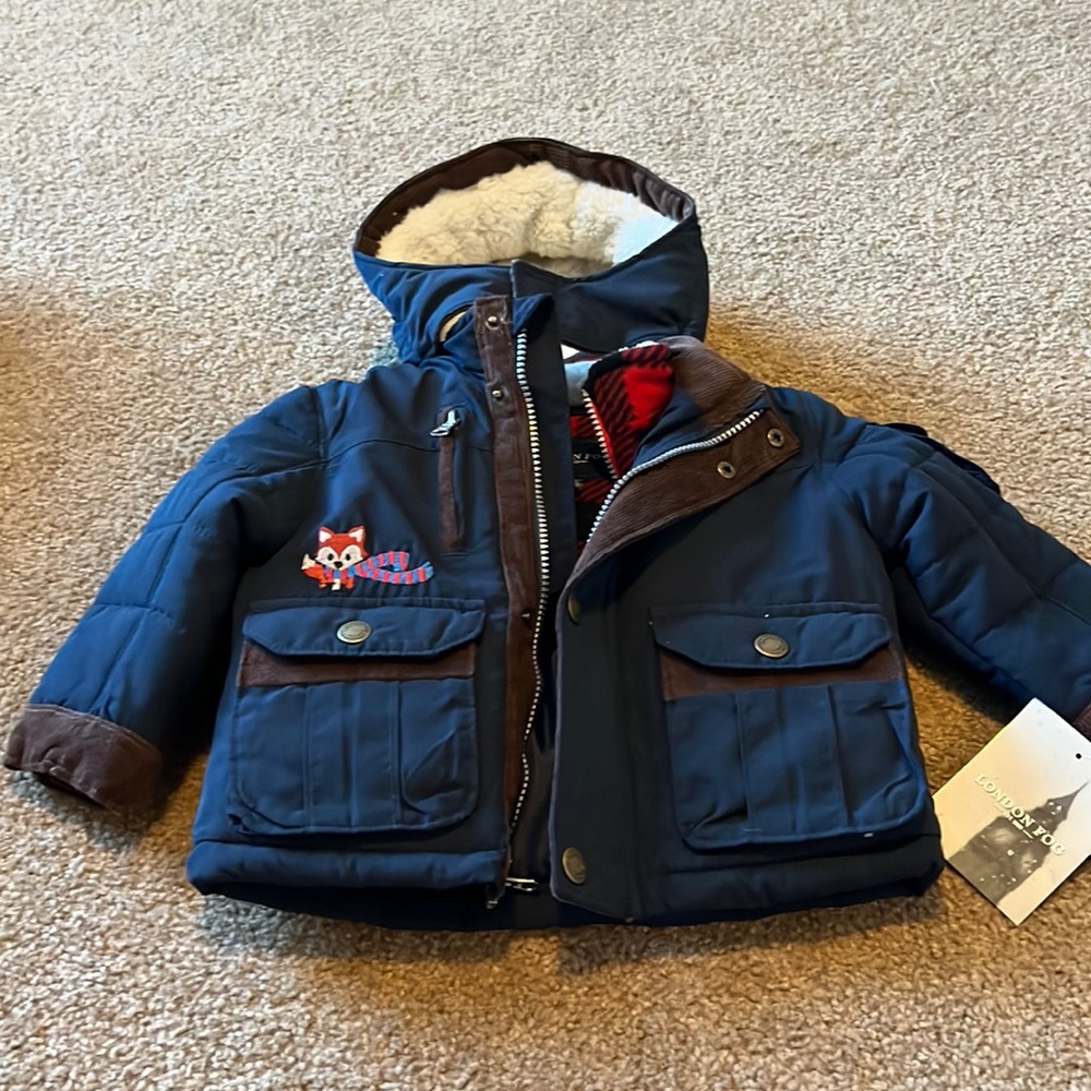 London Fog BNWT Fox jacket.  18 month.